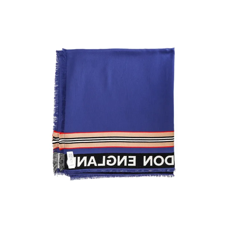 Burberry Knit Scarves Men's Blue-0