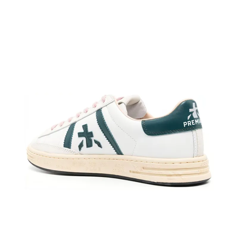 PREMIATA Russel Low-Top Skateboard Shoes Men's White Green-2