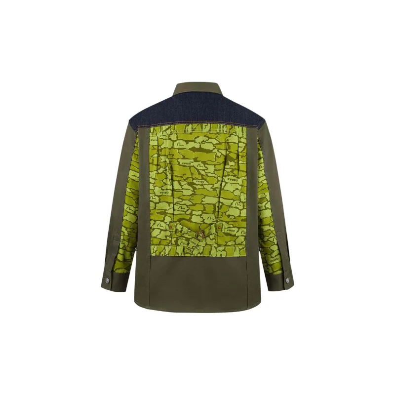 EVISU Stone Wall Camouflage Series Denim Jacket Unisex-1