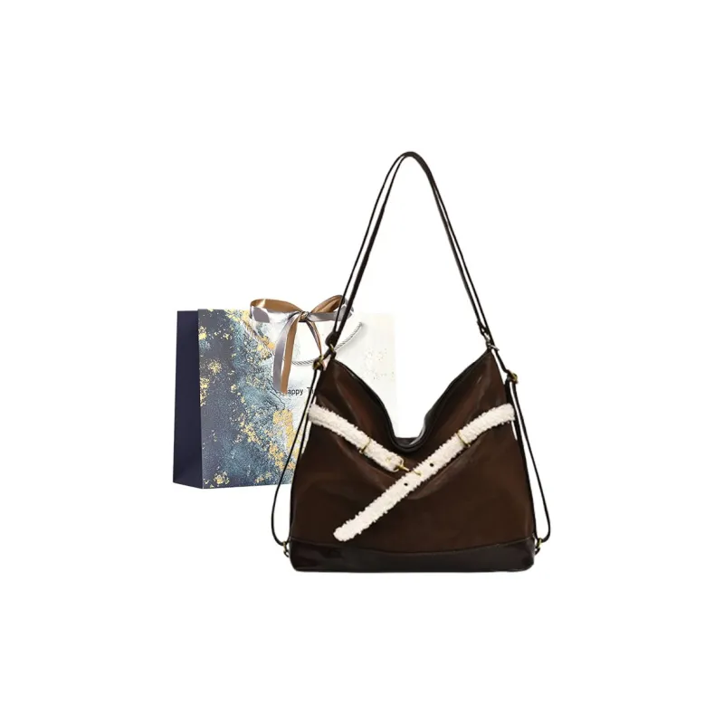 Iman's House PU Backpack On The Shoulder Women's Brown/Coffee-5