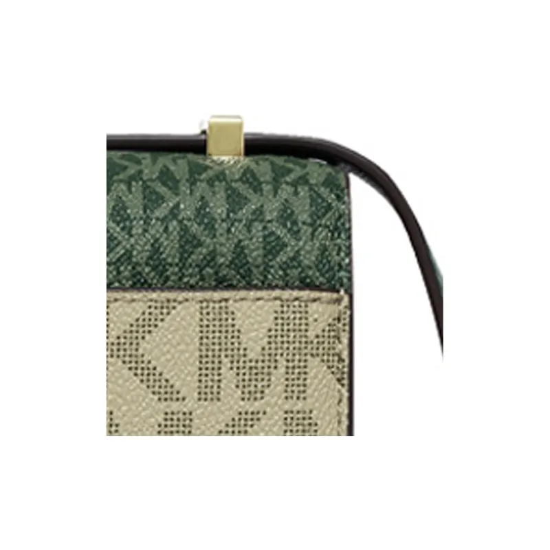 MICHAEL KORS Hendri Artificial Leather Messenger Bag Shoulder Bag Crossbody Bag Mini Women's Dark Green & Army Green-3