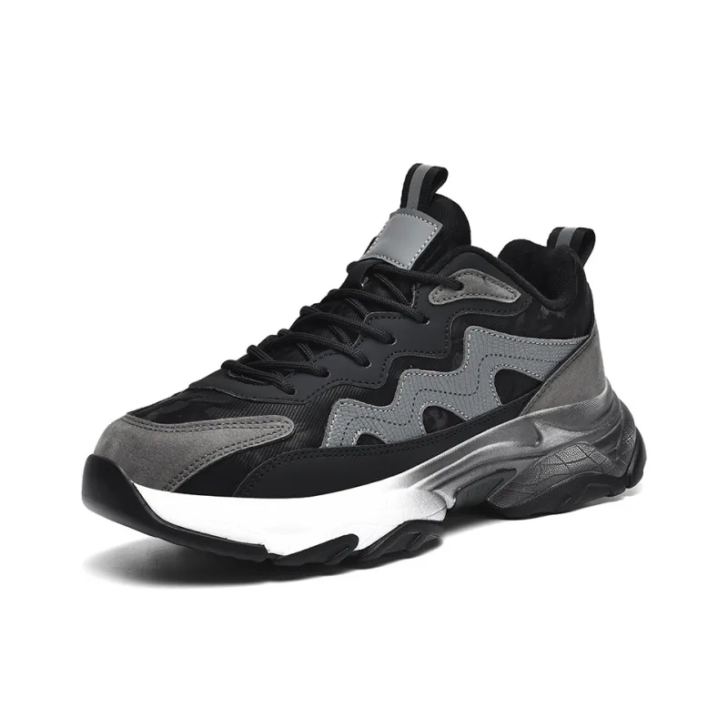 MUSNODO Cushioning, Slip Resistant, And Abrasion Resistant Low Top Casual Running Shoes Men's Black Purple Green-21