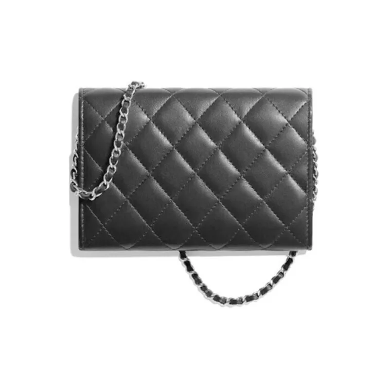 CHANEL Classic Flap CF Smooth Lambskin Flap Bag, Crossbody Bag, One Shoulder Wallet Unisex Black-1
