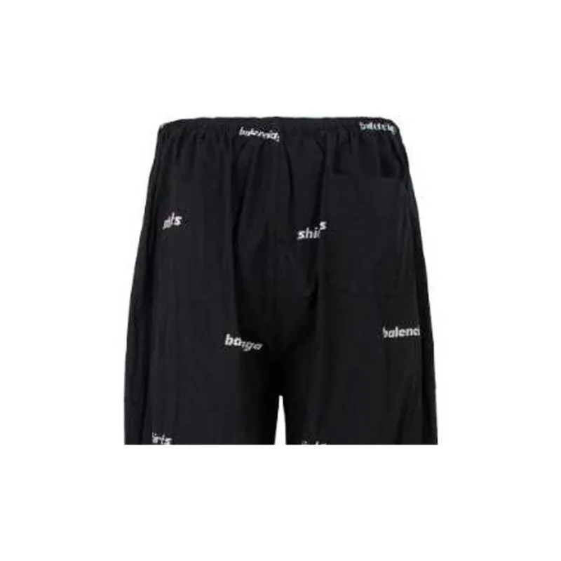 Balenciaga Logo-print Cotton Trousers-4