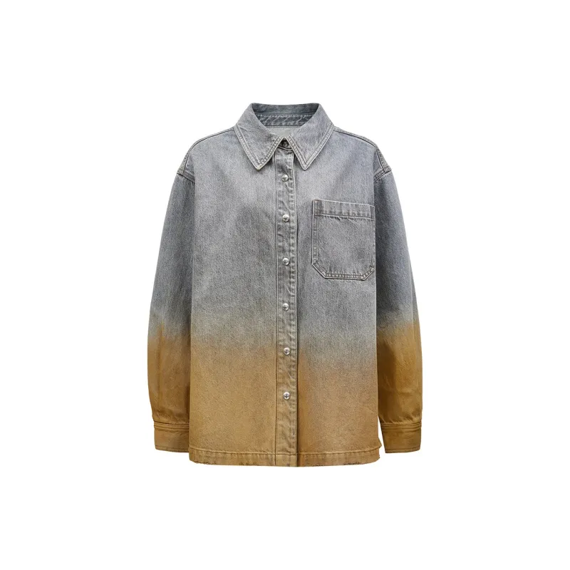 ONLY Shirts Women's J09 Gray Yellow Gradient Denim-0