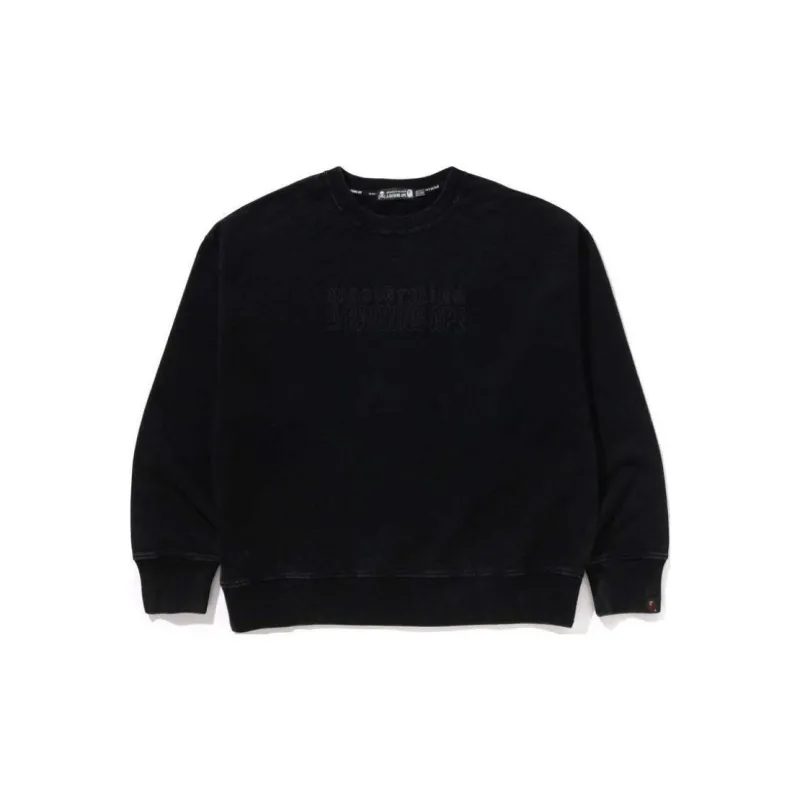 Bape X Mmj Garment Dye Relaxed Fit Crewneck Sweatshirt-1