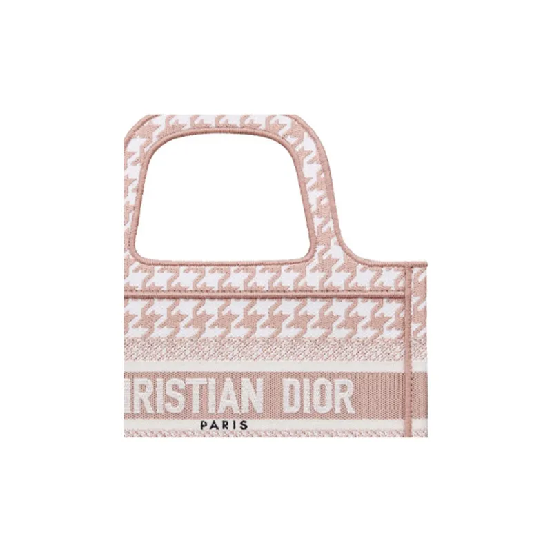 DIOR BookTote Fabric Handbag Tote Mini Women's Pink-4