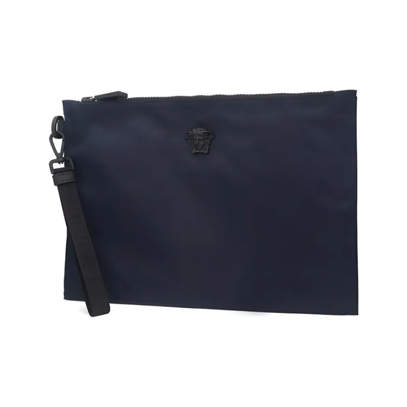 VERSACE PVC Clutch Large Size Men's Blue-1