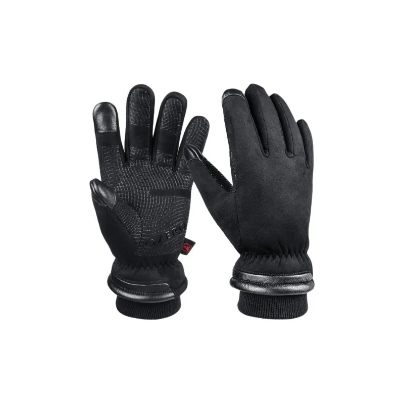 TANLU Riding Equipment Glove Outdoor Unisex Artificial Leather Black-0