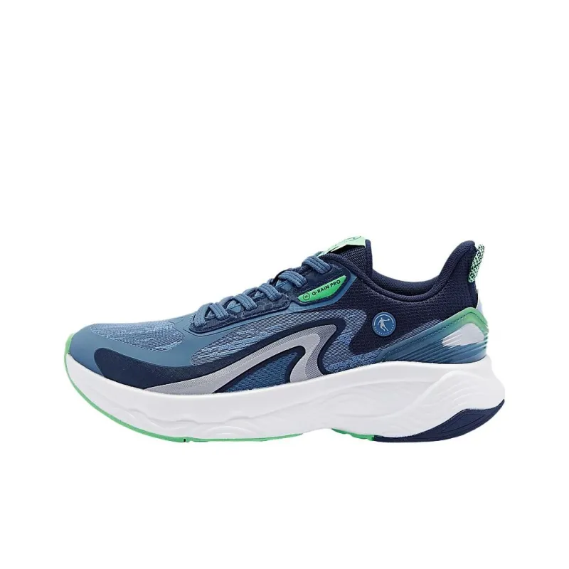 QIAODAN Streamer 4.0 Cushioning Wear Resistant Low Top Casual Running Shoes Men's Turquoise-0