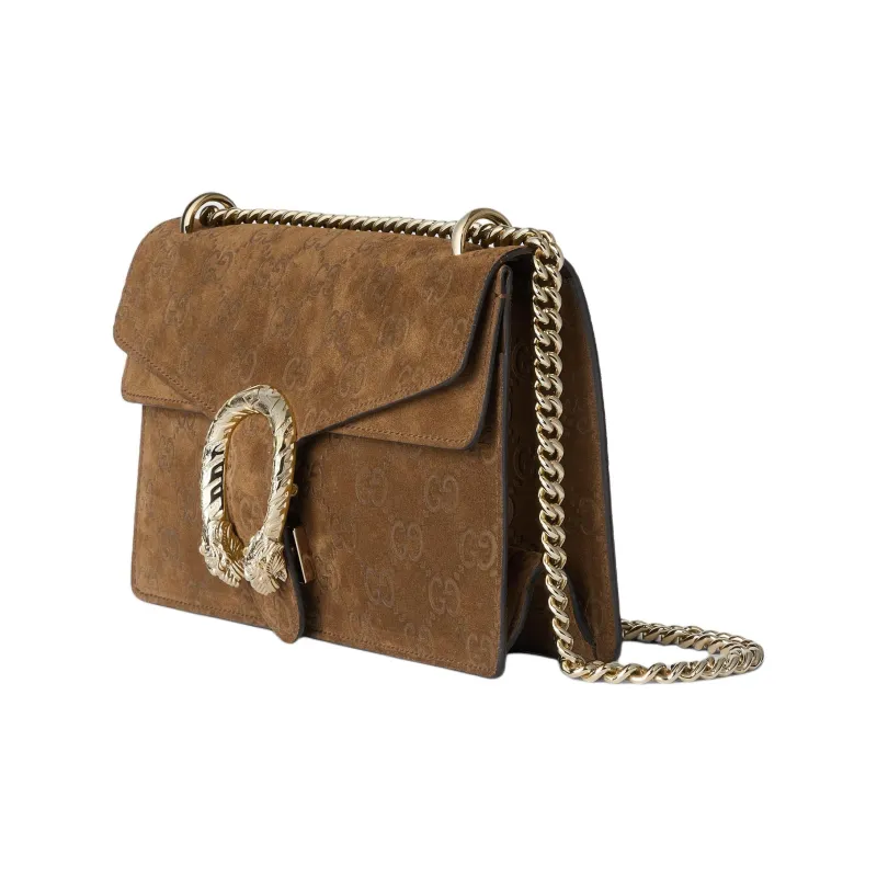 GUCCI Dionysus Suede Crossbody Bag Shoulder Bag Small Size Women's Light Brown-1