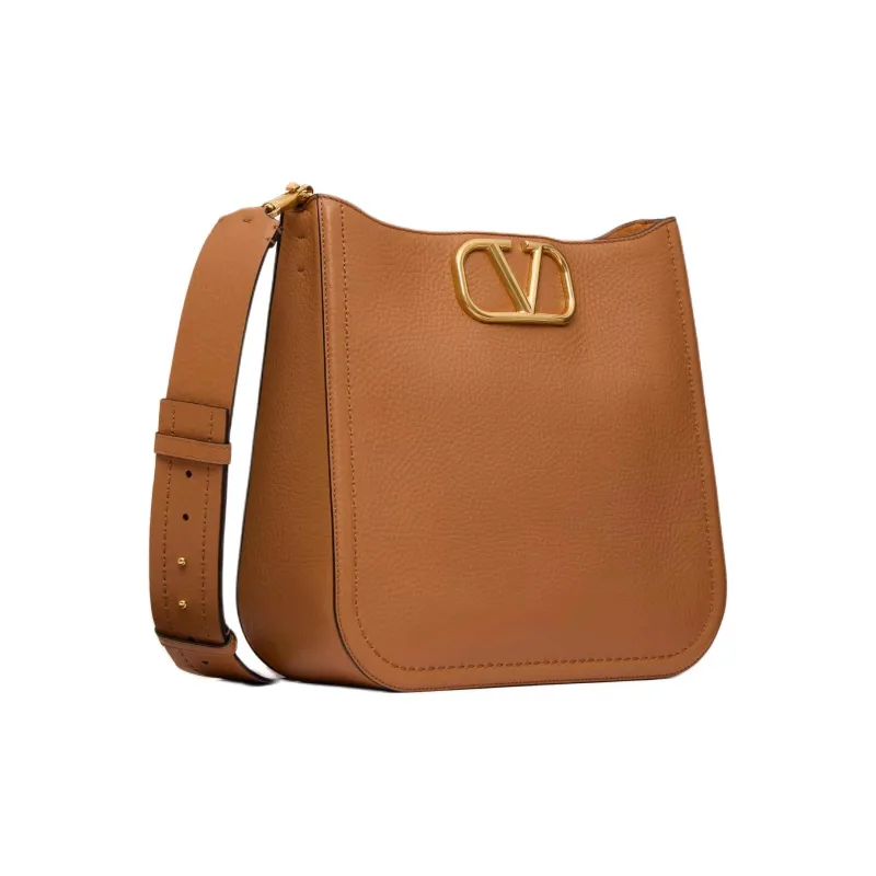 Valentino GARAVANI Grained Calfskin Crossbody Bag Shoulder Bag Women's Almond-1