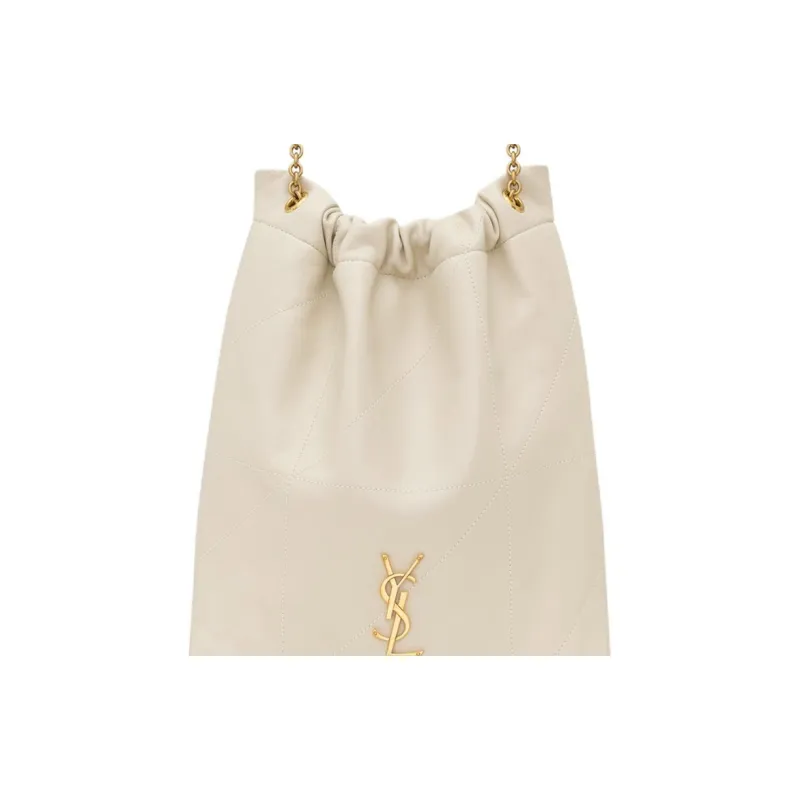 SAINT LAURENT Jamie Sheepskin Handbag, Shoulder Bag Women's Vintage White-5