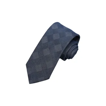 GOLDLION Mulberry Silk Ties Men's Gray Blue
