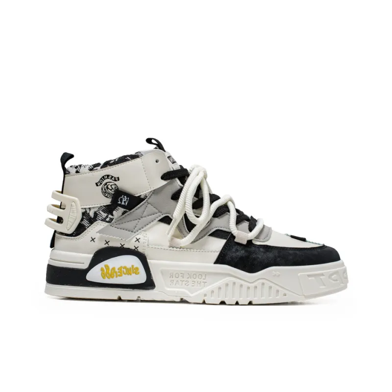 SOURCE Coverage Anti Slip And Wear Resistant Breathable High Top Skateboard Shoes Men's-1