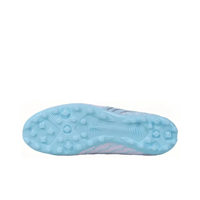LiNing MG Rubber Short Studs Cushioning Anti Slip And Wear Resistant Soccer Shoes Men's Blue-4