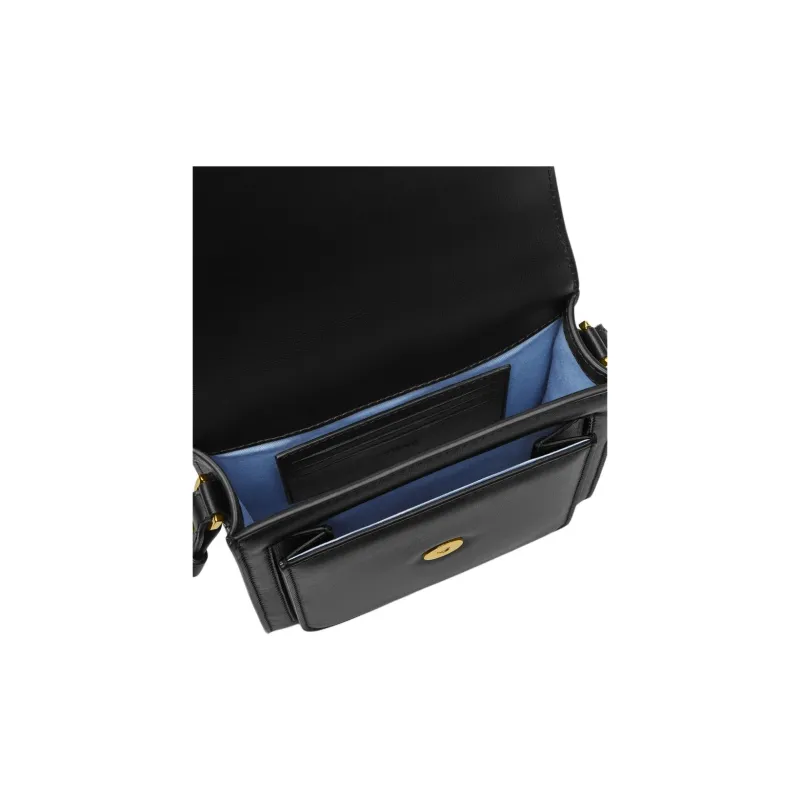 VERSACE MEDUSA BIGGIE Series Cow Leather Shoulder Bag Crossbody Bag Men's Black-4