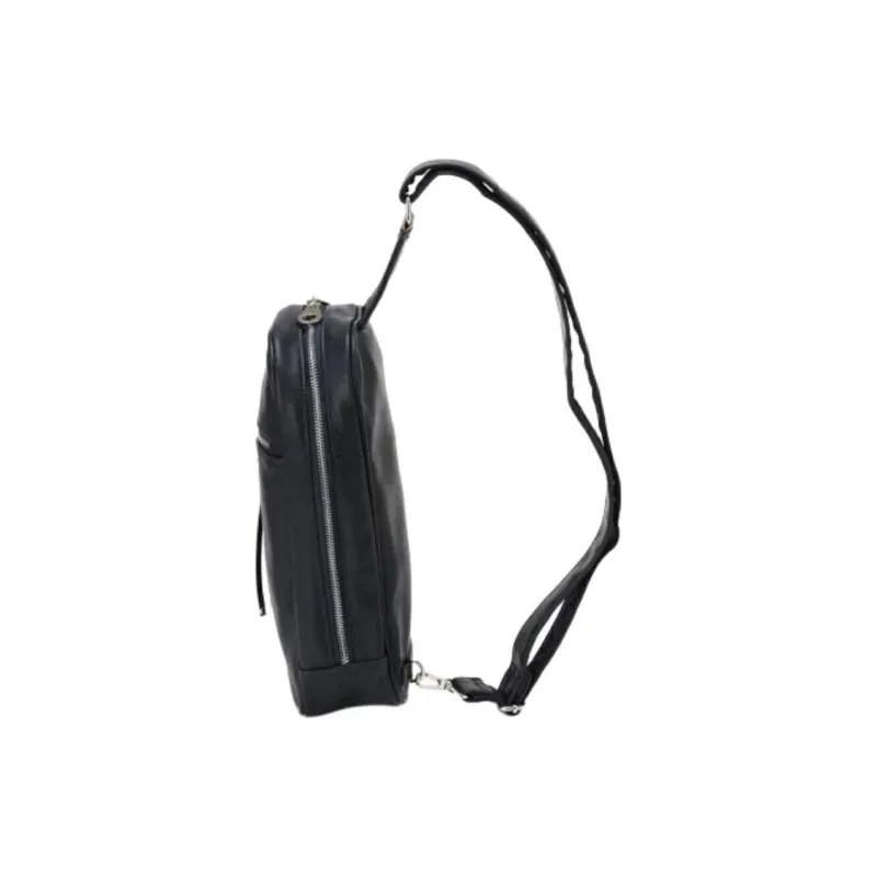 Anello Polyurethane Shoulder Bag Crossbody Bag Regular Unisex Black-2
