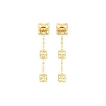 Givenchy 4G Liquid Logo Plaque Earrings