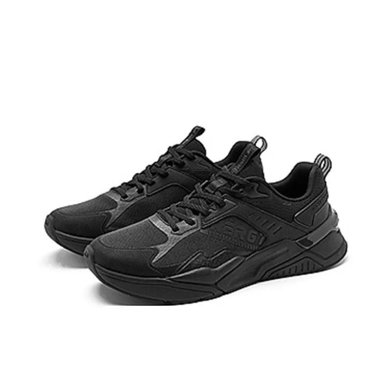 QIAODAN Slip Resistant Breathable Low Top Running Shoes Men's Black-2