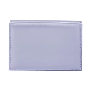 FERRAGAMO Calfskin Wallet Women's Light Purple With Light Yellow Accents