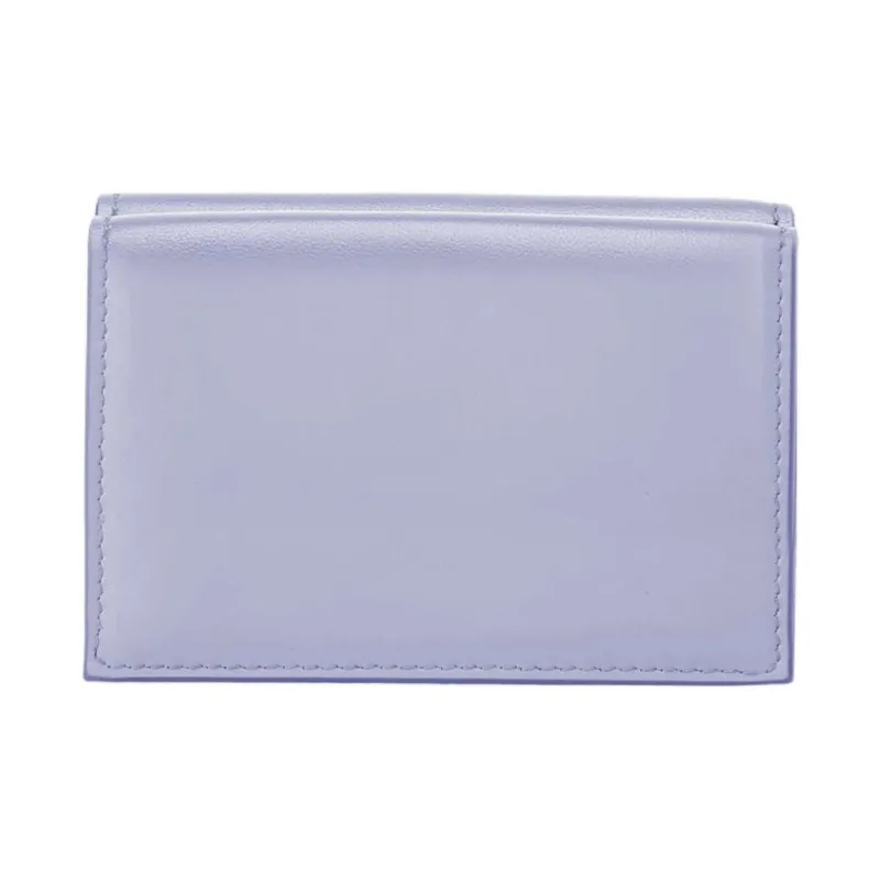 FERRAGAMO Calfskin Wallet Women's Light Purple With Light Yellow Accents-0