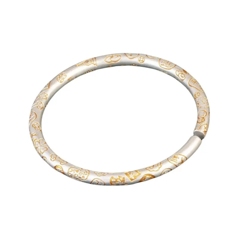 Stone Edge Poly 999 Fine Silver Sterling Silver Bracelets Unisex-0