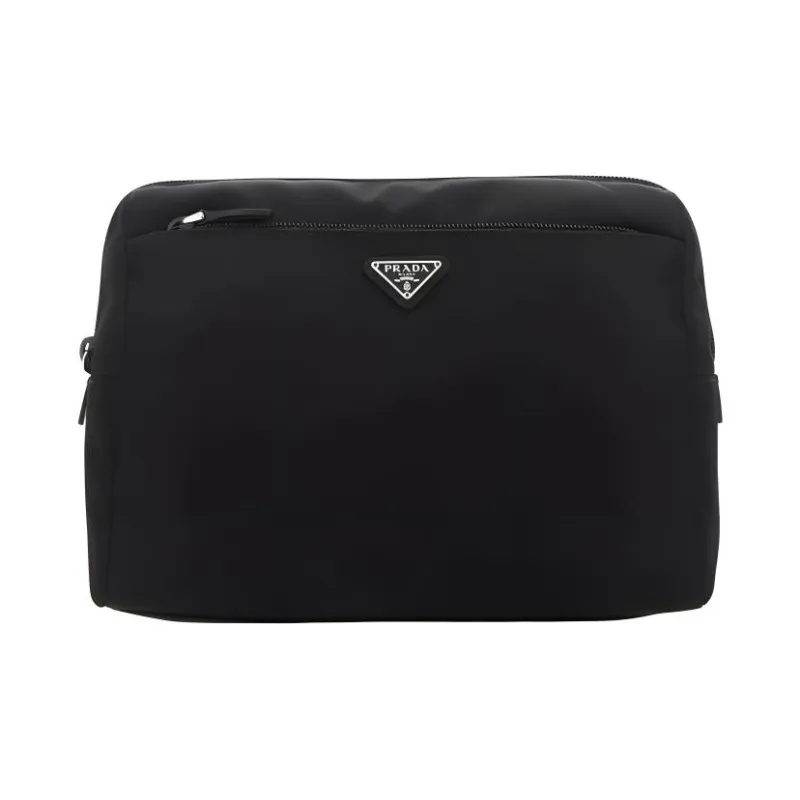 PRADA Nylon Makeup Bags Toiletry Bags Unisex Black-0