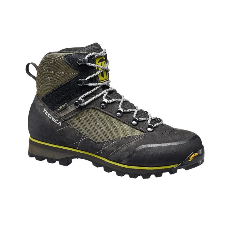 TECNICA Anti-Slip Wear-Resistant High-Top Hiking Shoes Men's Black Green-1