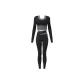 [Long-Sleeved Mock Two-Piece Clothing Sets]Starburst Black+Starburst Black
