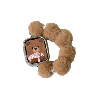 Mr. Strap Watch Band Apple Compatibility Faux Rabbit Hair Material