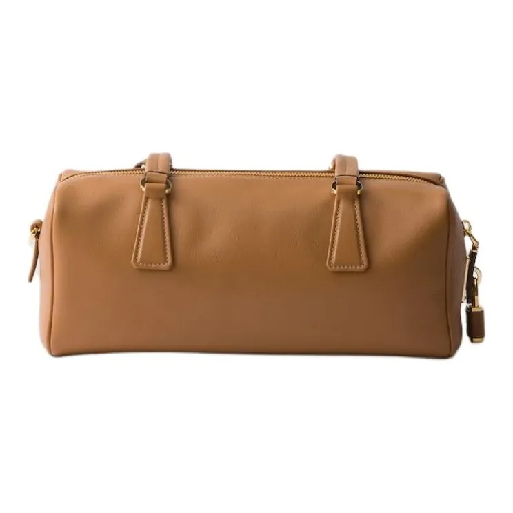 PRADA Leather One Shoulder Handbags Medium Size Women's Caramel-2