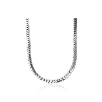 MAGICPOLE Titanium Steel Necklaces Men's Silver