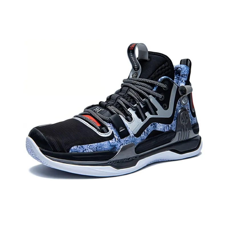 361° AG1 Pro Xingji Camouflage Low Top Performance Basketball Shoes Men's Black Gray-1