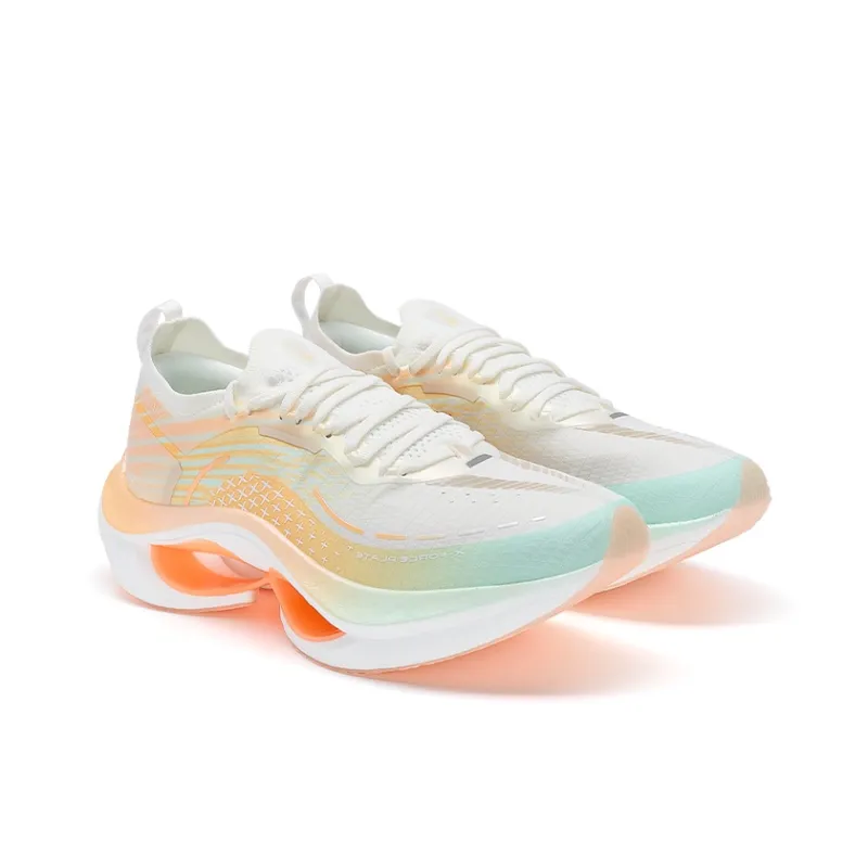XTEP Cushioning Spin PRO Cushioning, Wear Resistant Low Top Running Shoes Women's White Orange-3