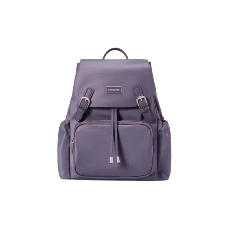 SAMSONITE Fabric Backpack Medium Size Women's Beige/Purple/Blue-4