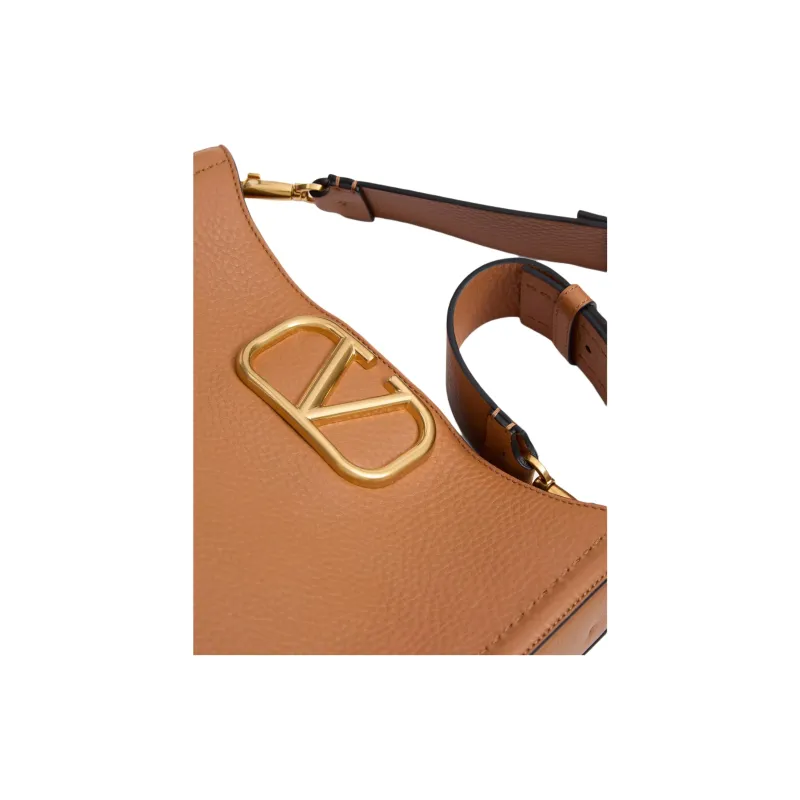 Valentino GARAVANI Grained Calfskin Crossbody Bag Shoulder Bag Women's Almond-5