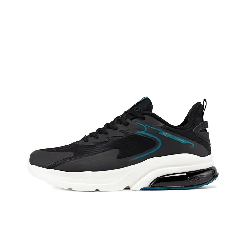 361° Cushioning, Wear Resistant Low Top Running Shoes Men's Black Cyan-0