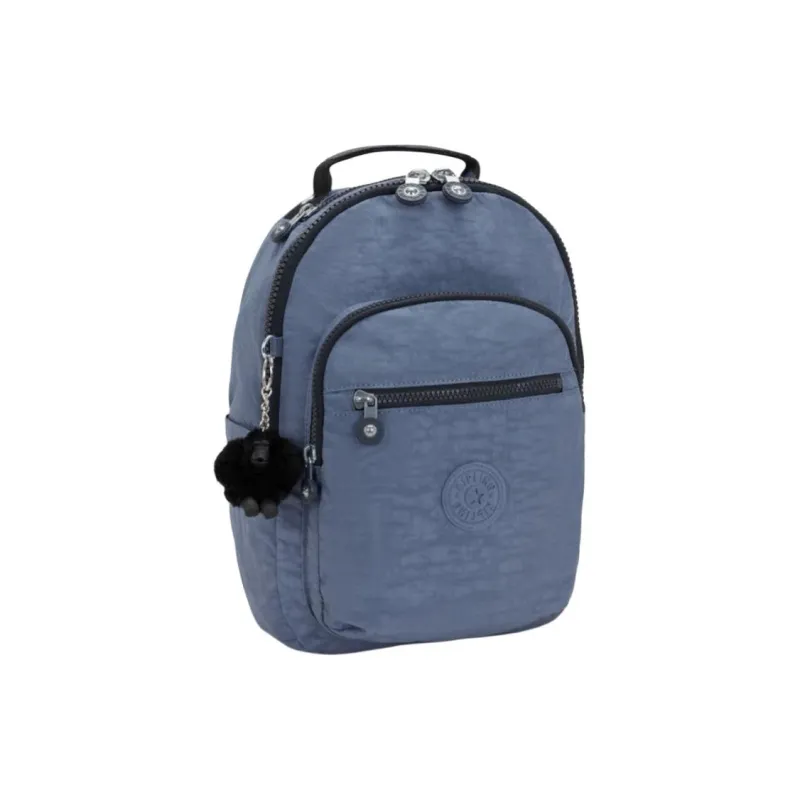 Kipling Recycled Polyamide Backpack Trumpets Women's Blue-1