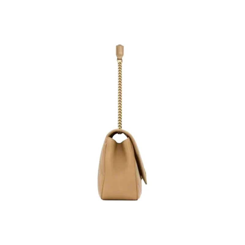 SAINT LAURENT LOULOU Sheepskin Envelope Bag Crossbody Bag Shoulder Bag Medium Size Women's Natural Brown Yellow-2