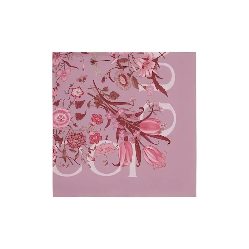 GUCCI Floral Print Scarf-1