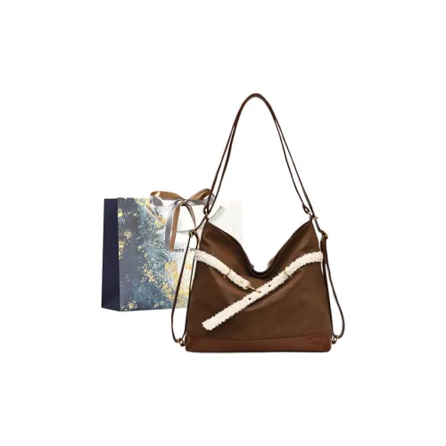 Iman's House PU Backpack On The Shoulder Women's Brown/Coffee