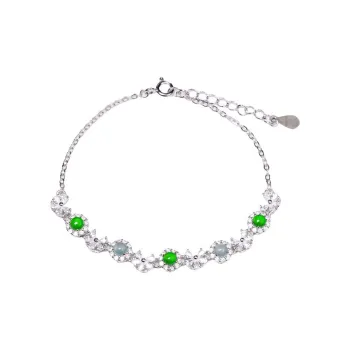 Green Craftsman Ice Glutinous Jadeite Bracelets Women's