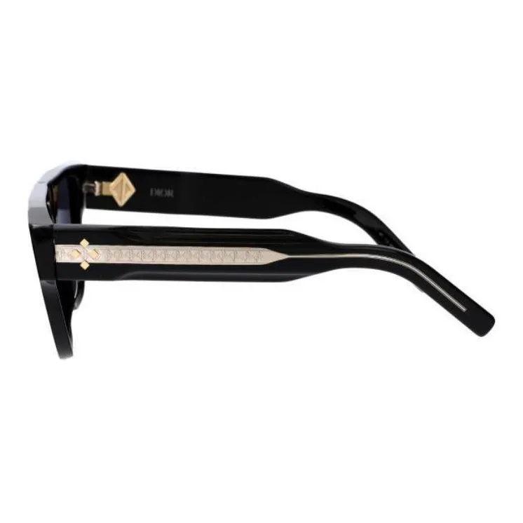 DIOR Plastic Square Sunglasses Men's Black-2