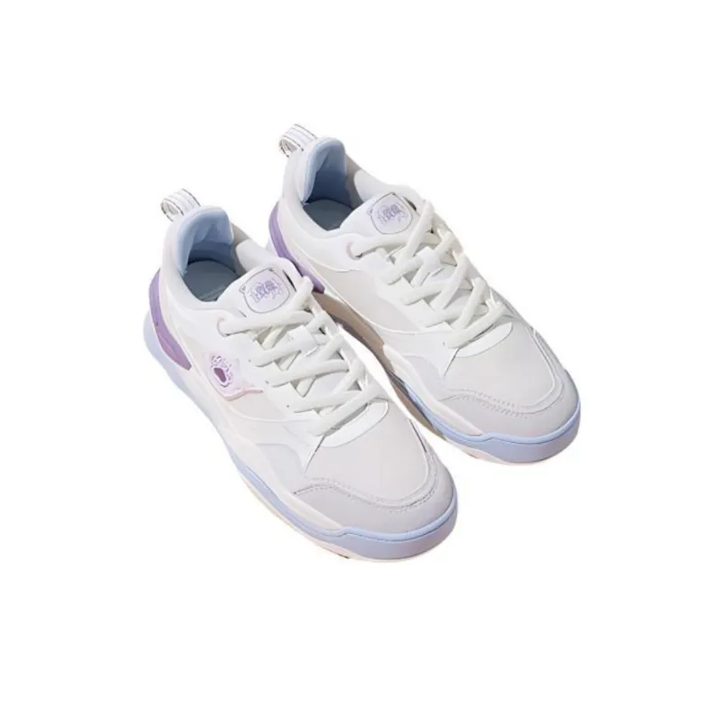 QIAODAN Cute Pet 1.0 Warm Low Top Skateboard Shoes Women's Ivory-3