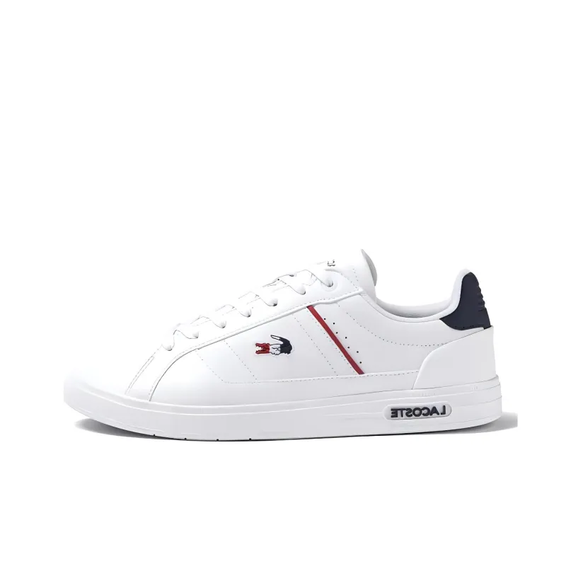 LACOSTE Low Top Skateboard Shoes Men's White-0