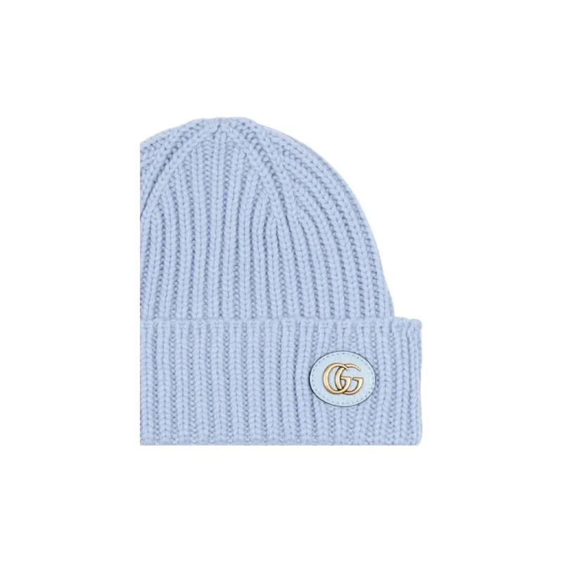 GUCCI Cashmere Beanies Women's Blue-2