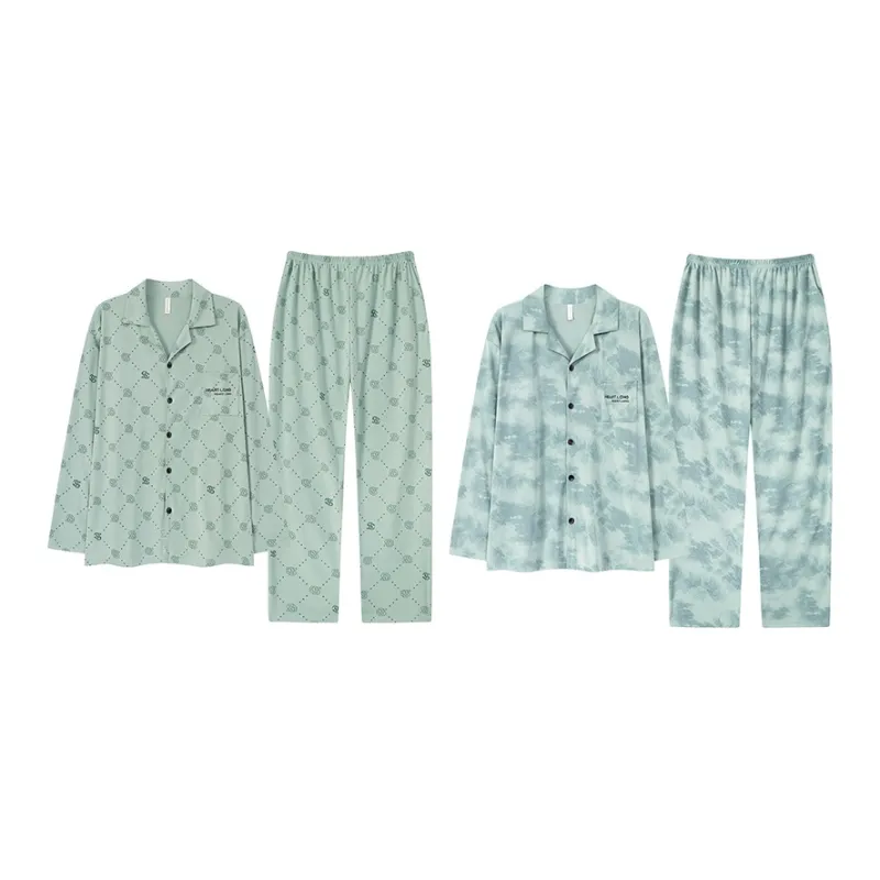 Cotton Gene Pajama Set Men's Combo Set-47