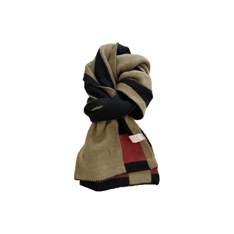 PISHUSHU Acrylic Knit Scarves Unisex-3