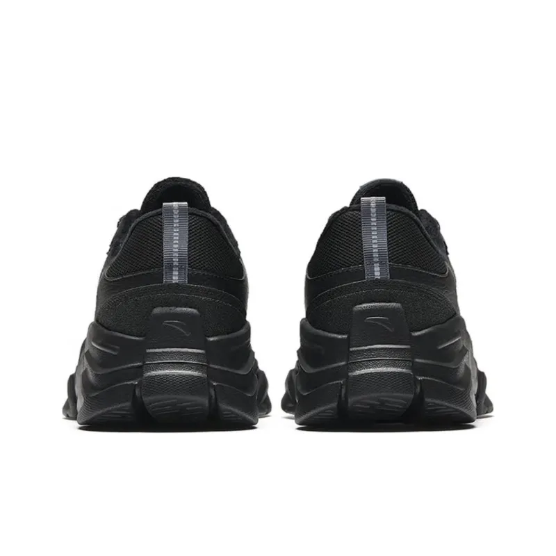 Anta Starry Night Lightweight Wear Resistant And Warm Low Top Casual Shoes Men's Black-3
